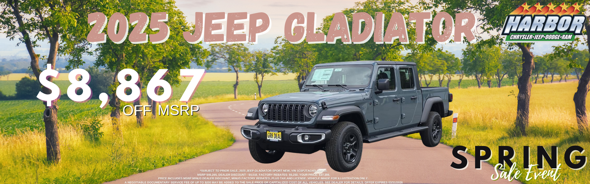 2025 Jeep Gladiator MSRP Offer