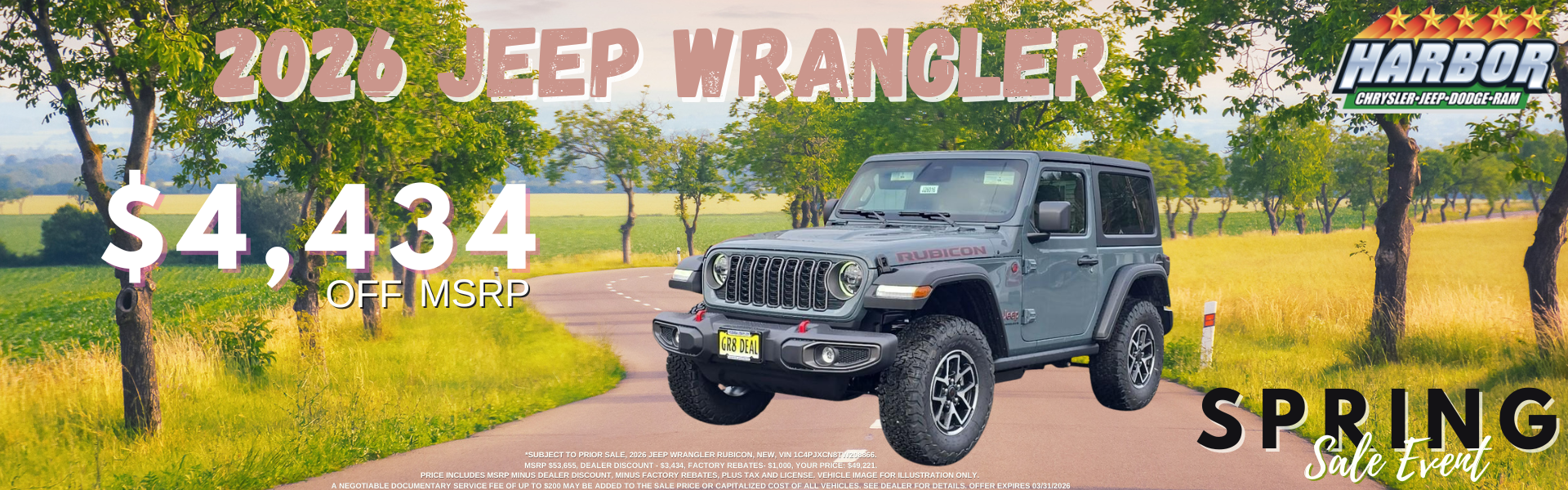 2026 Jeep Wrangler MSRP Offer